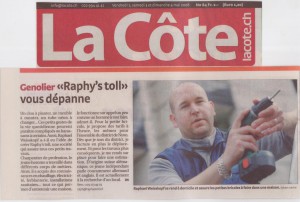 Article la Côte 2008 - Raphy's toll - 2 mai 2008